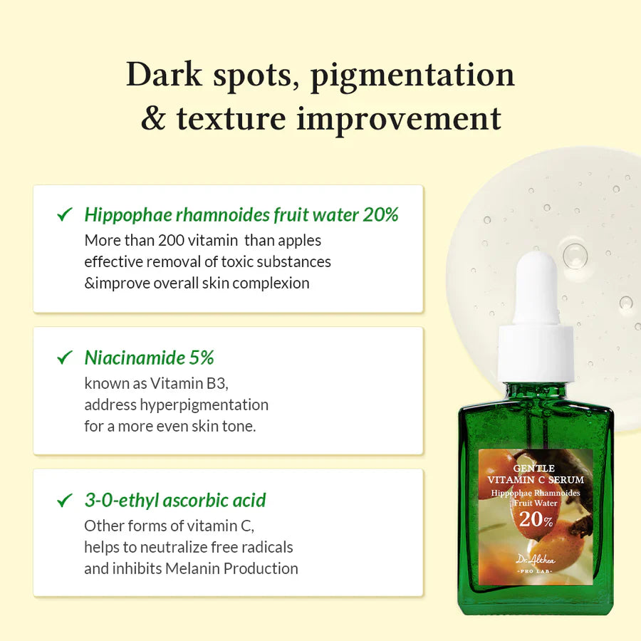 Lightweight vitamin C serum to fade pigmentation and protect against sun – perfect for Kuwait weather