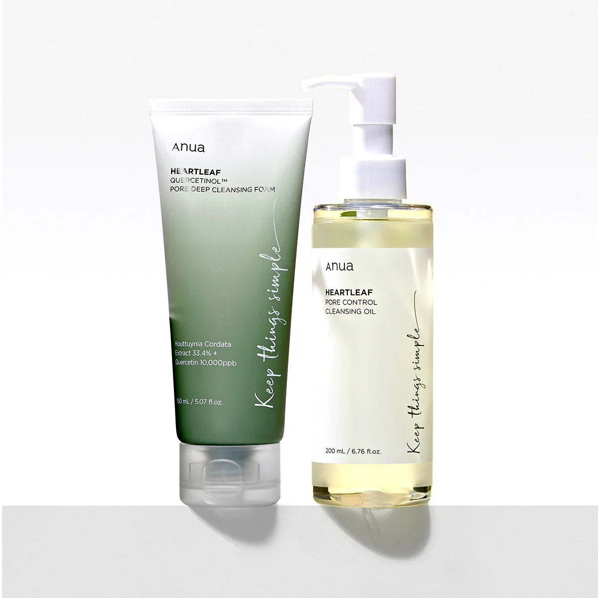 Anua Double Cleansing Duo: Heartleaf Quercetinol Foam & Cleansing Oil - Shop Now kuwait