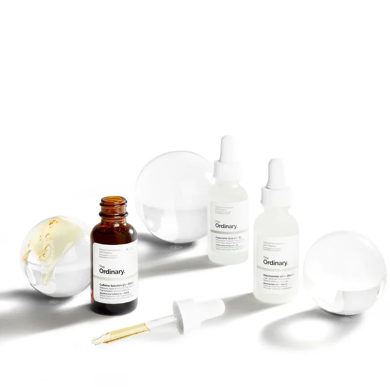 The Ordinary caffeine hyaluronic niacinamide serums egypt